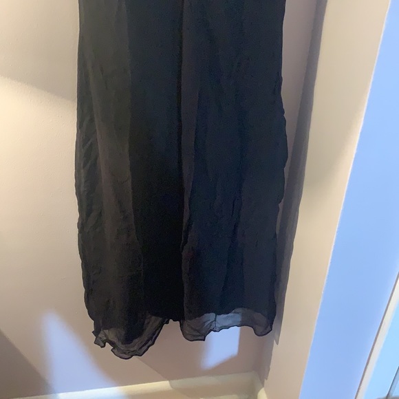 Silk black cocktail midi dress - Picture 7 of 7